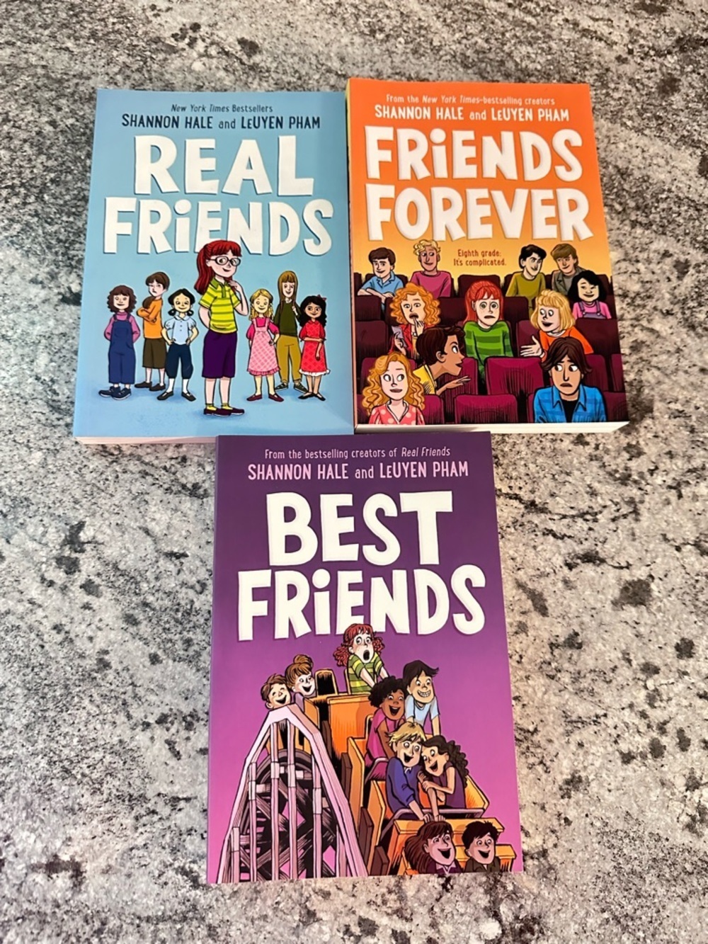 Best Friends, Real Friends, Friends Forever set of 3 junior graphic book set